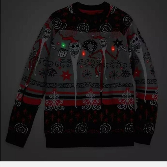 Jack Skellington Light-up Holiday Sweater for Adults - Picture 5 of 9